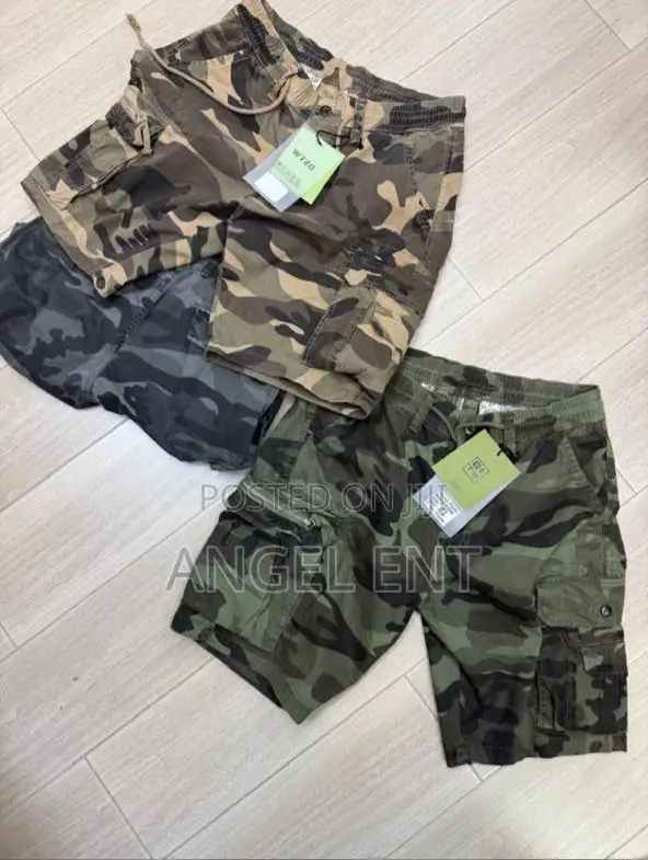 Camo Cargo Shorts Available (Location: Adum Kumasi)