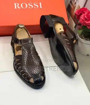 Quality Rossi Leather Sandals (Brown)