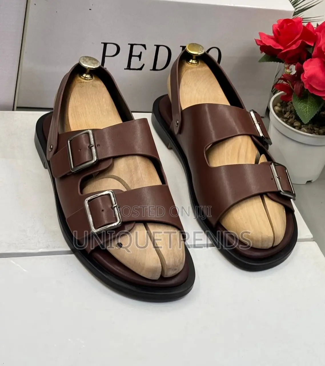 Executive Pedro Leather Sandals (Brown)