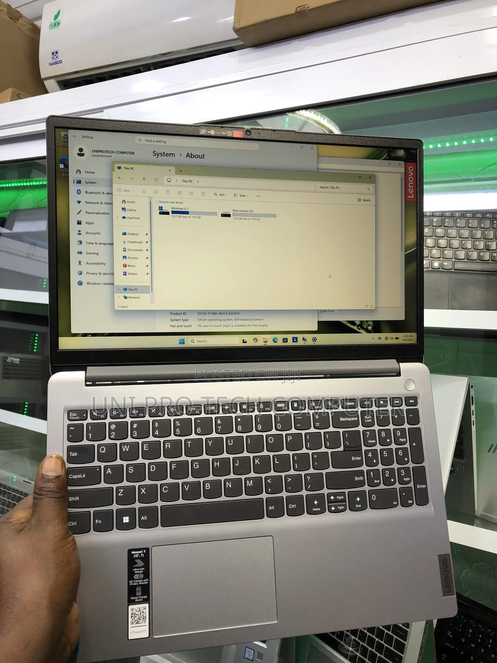 Laptop Lenovo IdeaPad 1 8GB Intel SSD 256GB