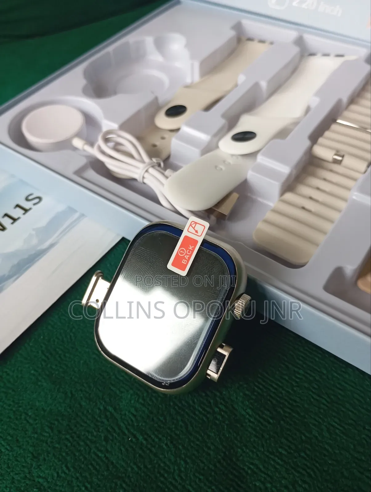 Pro-X79 Smart Watch With Sim Slot and Camera + 4 Straps - Silver