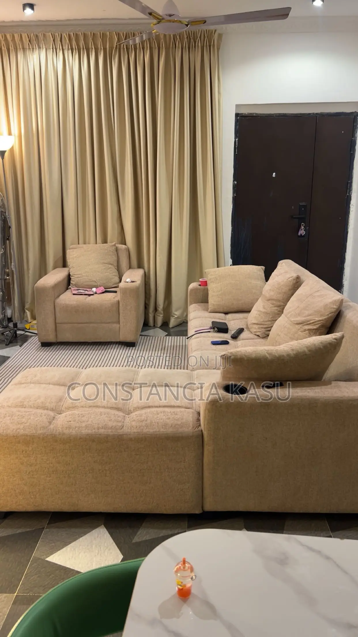 L Shaped Sofa and a Single Sofa