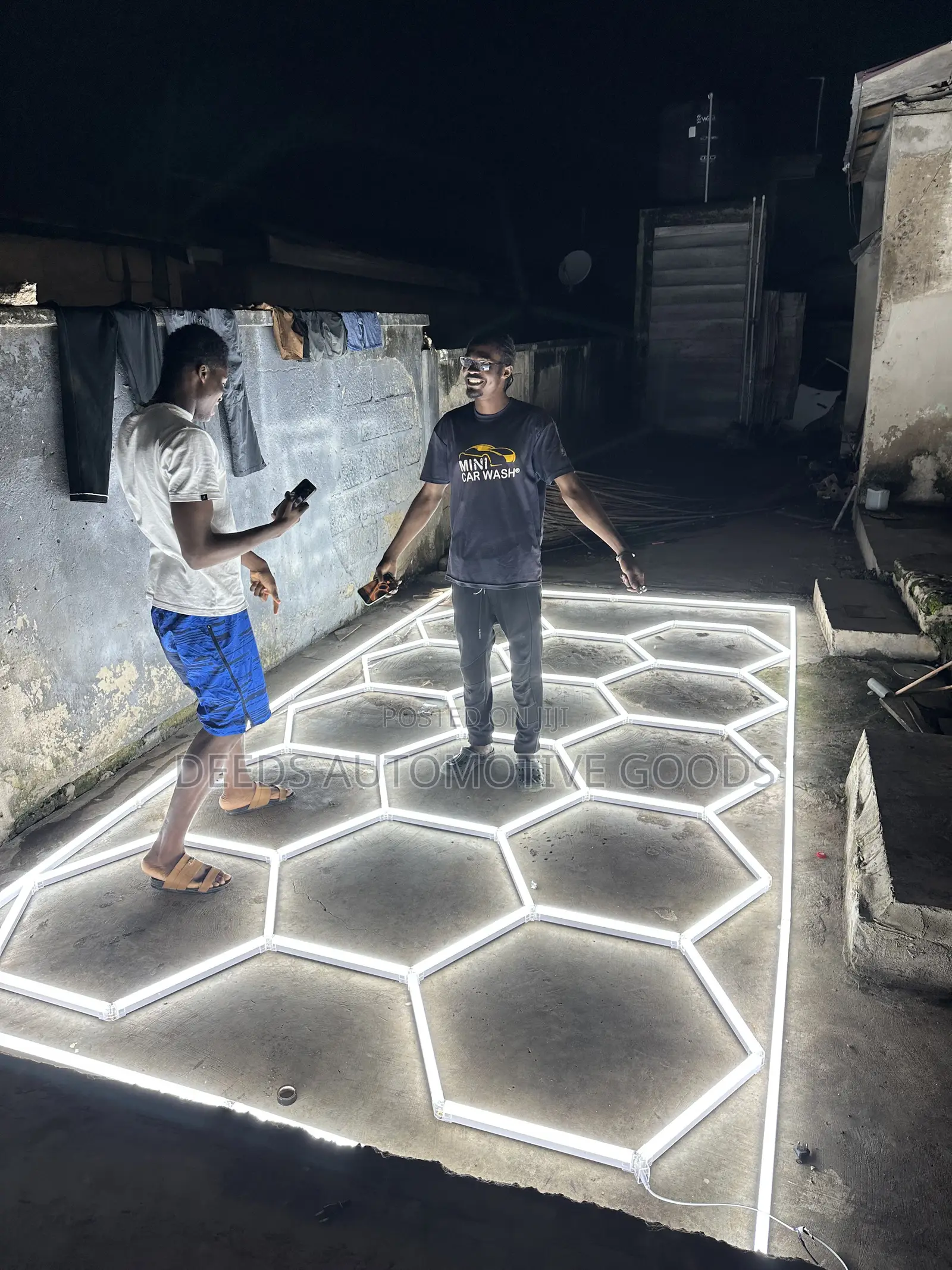Hexagon Lamps for Detailing Shop, Garage and Barber Shop