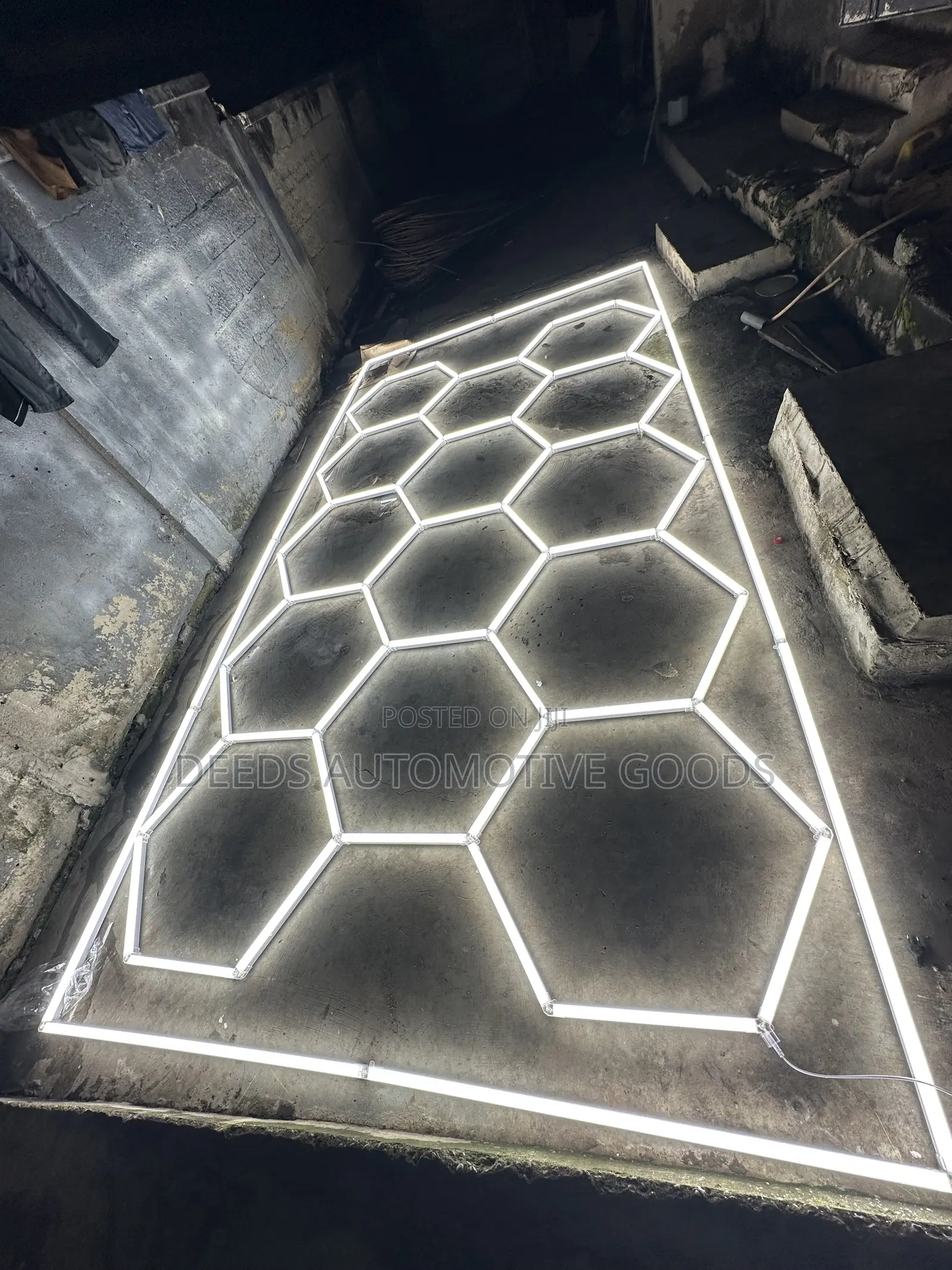 Hexagon Lamps for Detailing Shop, Garage and Barber Shop