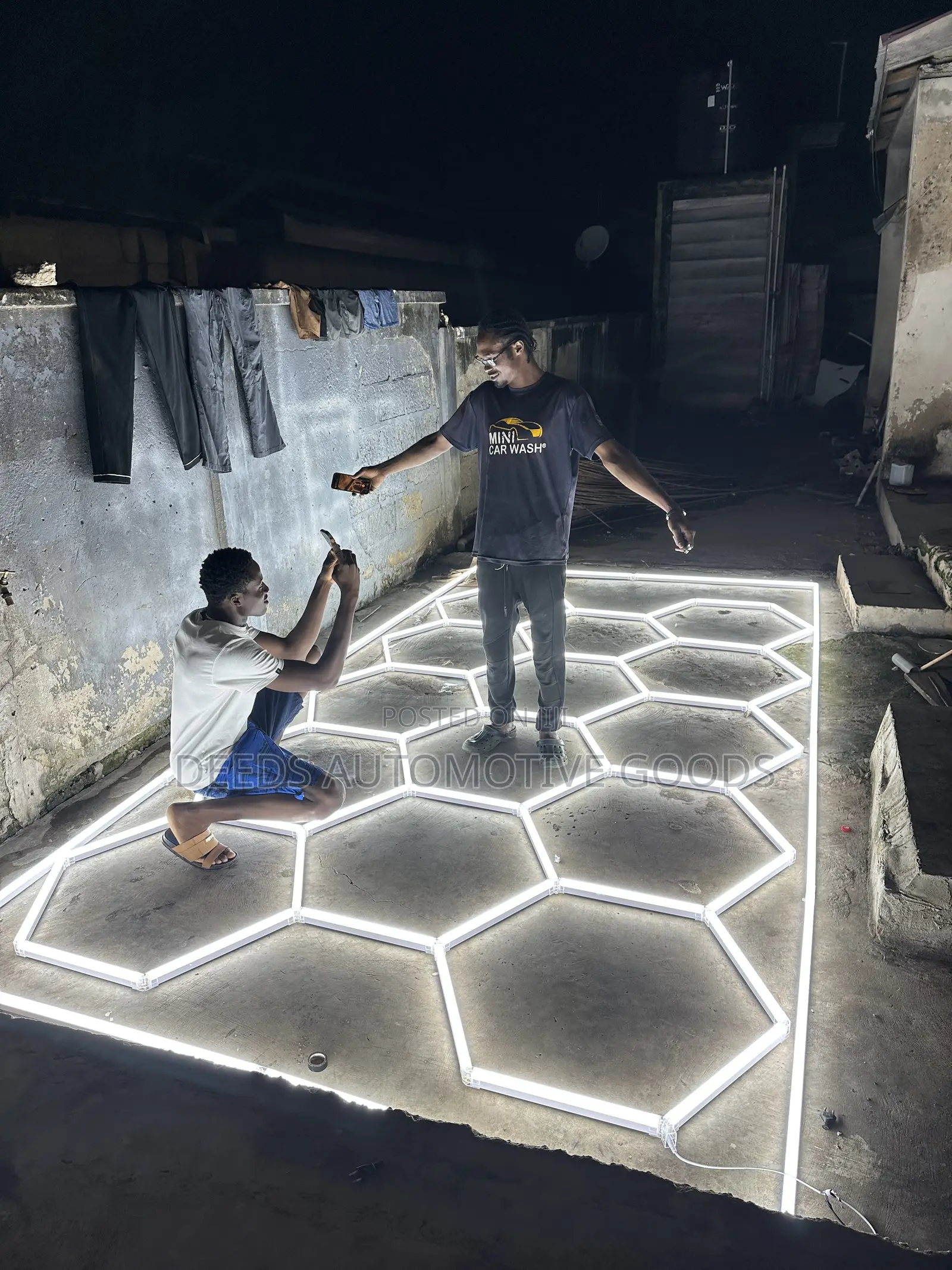 Hexagon Lamps for Detailing Shop, Garage and Barber Shop
