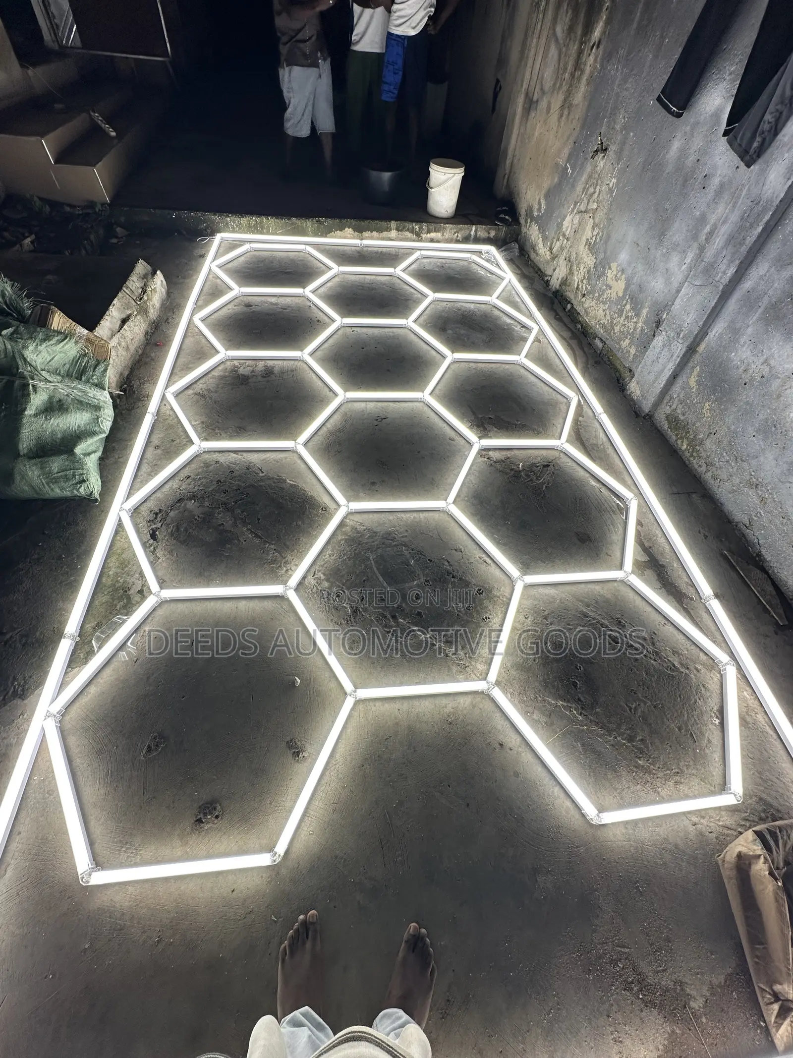 Hexagon Lamps for Detailing Shop, Garage and Barber Shop
