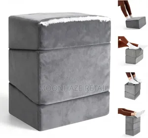 Elegant Tufted Storage Pouf Dressing Table Stool