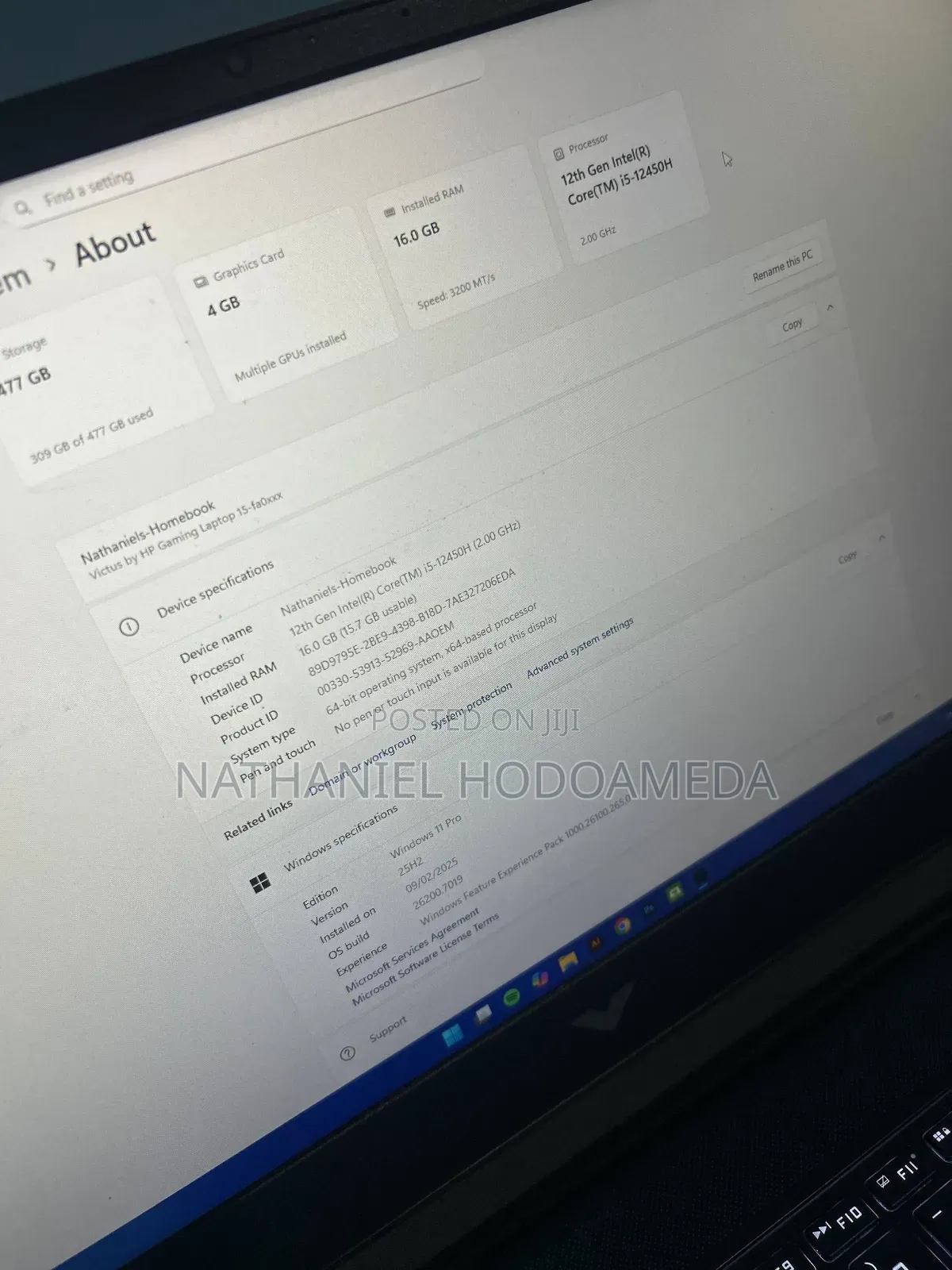 Laptop HP Victus 15 16GB Intel Core 5 SSD 512GB