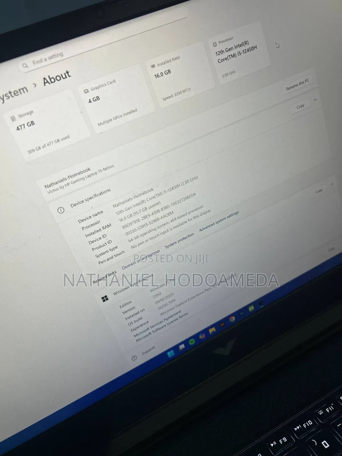 Laptop HP Victus 15 16GB Intel Core 5 SSD 512GB