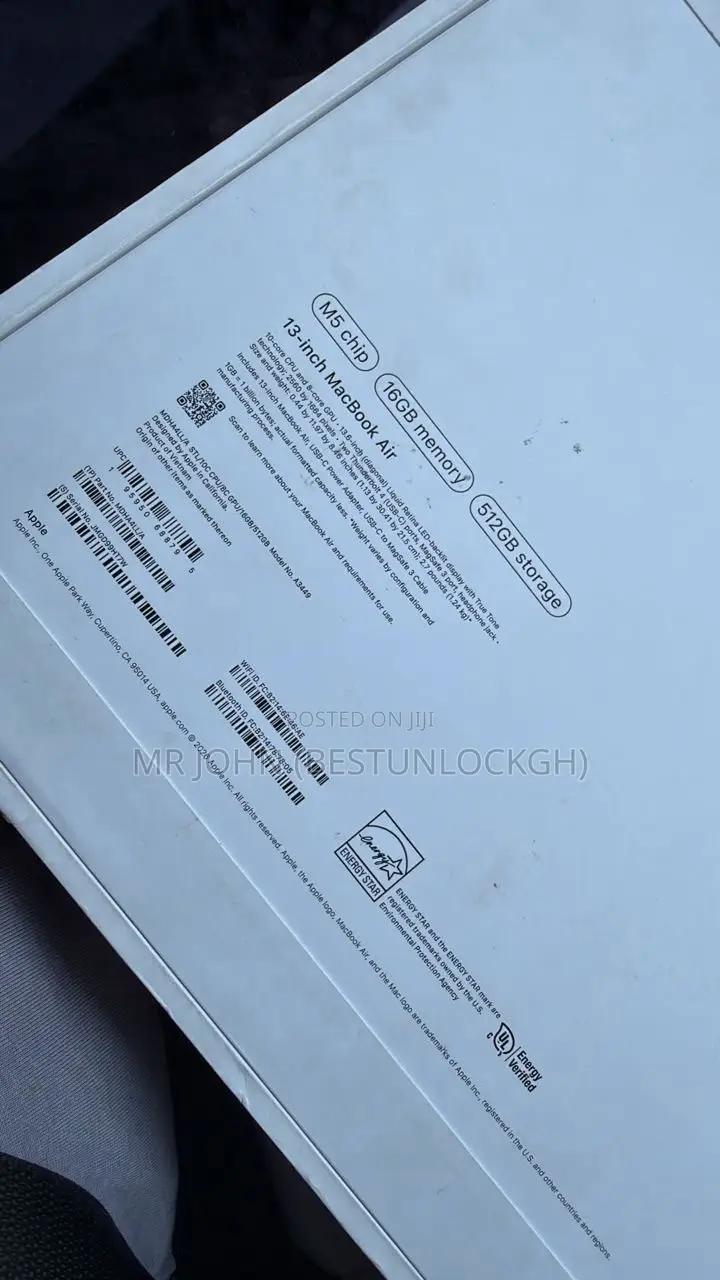 New Laptop Apple MacBook Air 2026 M5 16GB Apple M4 SSD 512GB