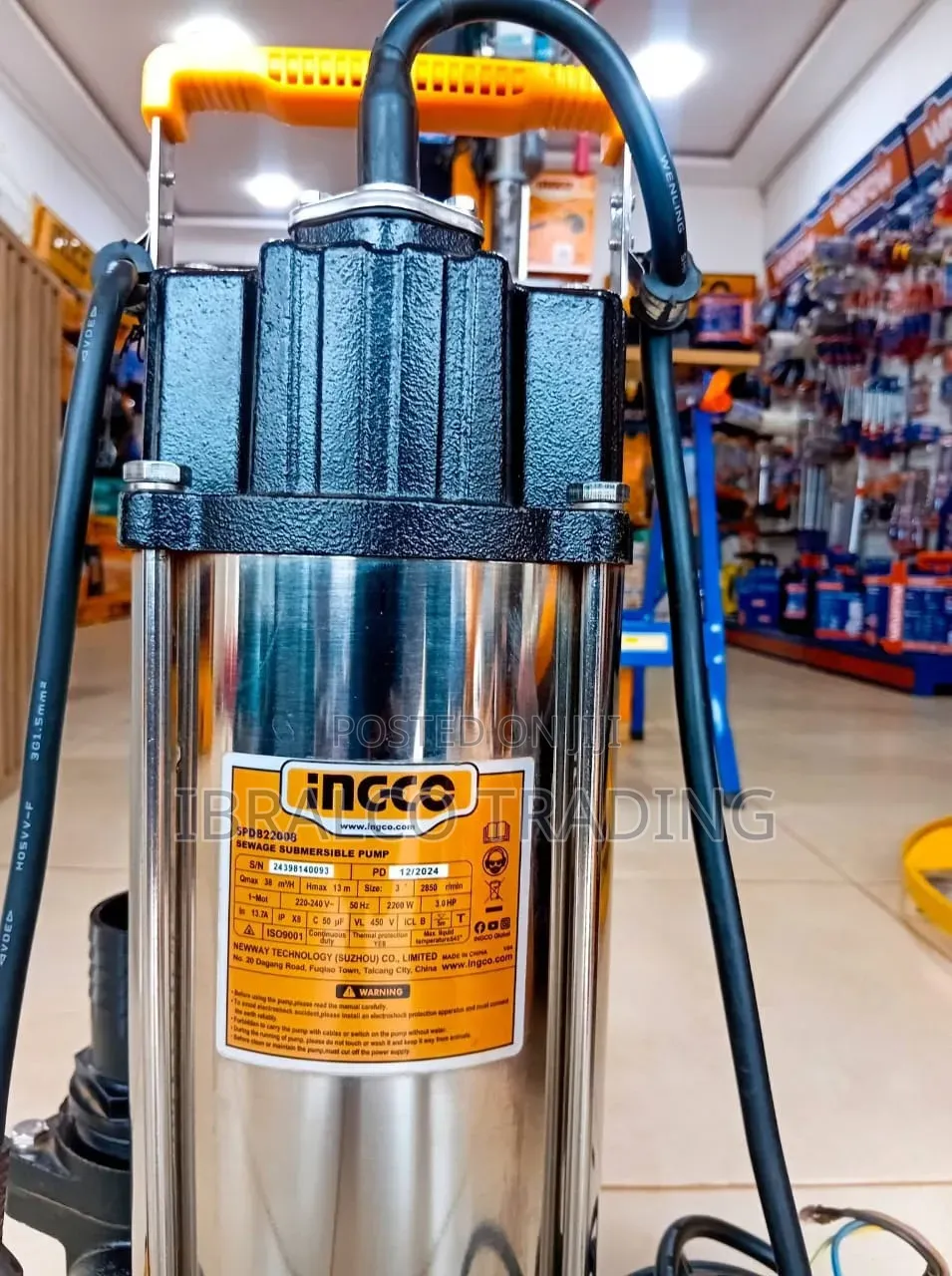 Ingco 3hp Sewage Submersible