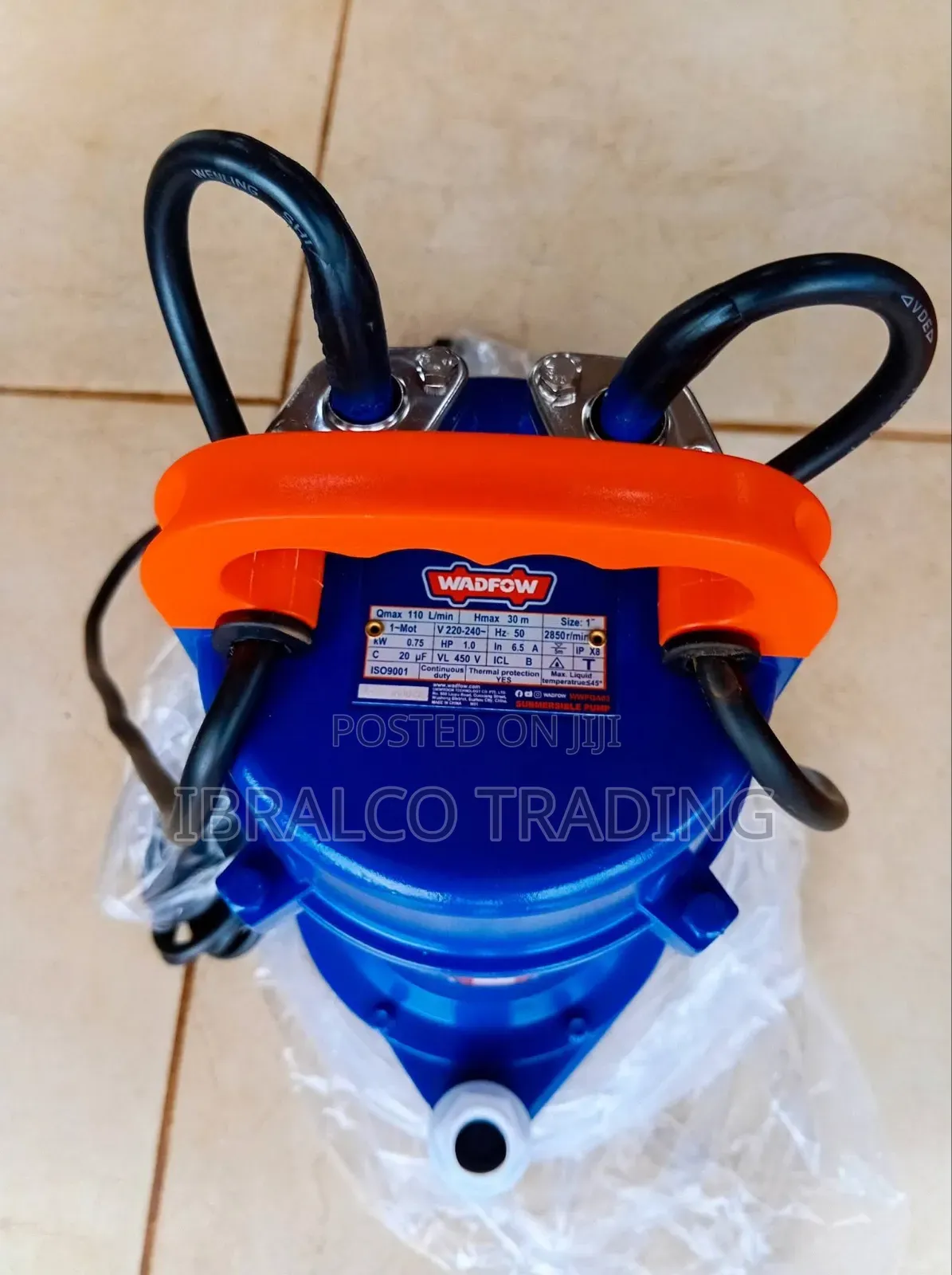 Wadfow 1hp Sewage Submersible Pump