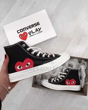Black Converse X Comme Des Garçons Play Chuck 70 High-Top