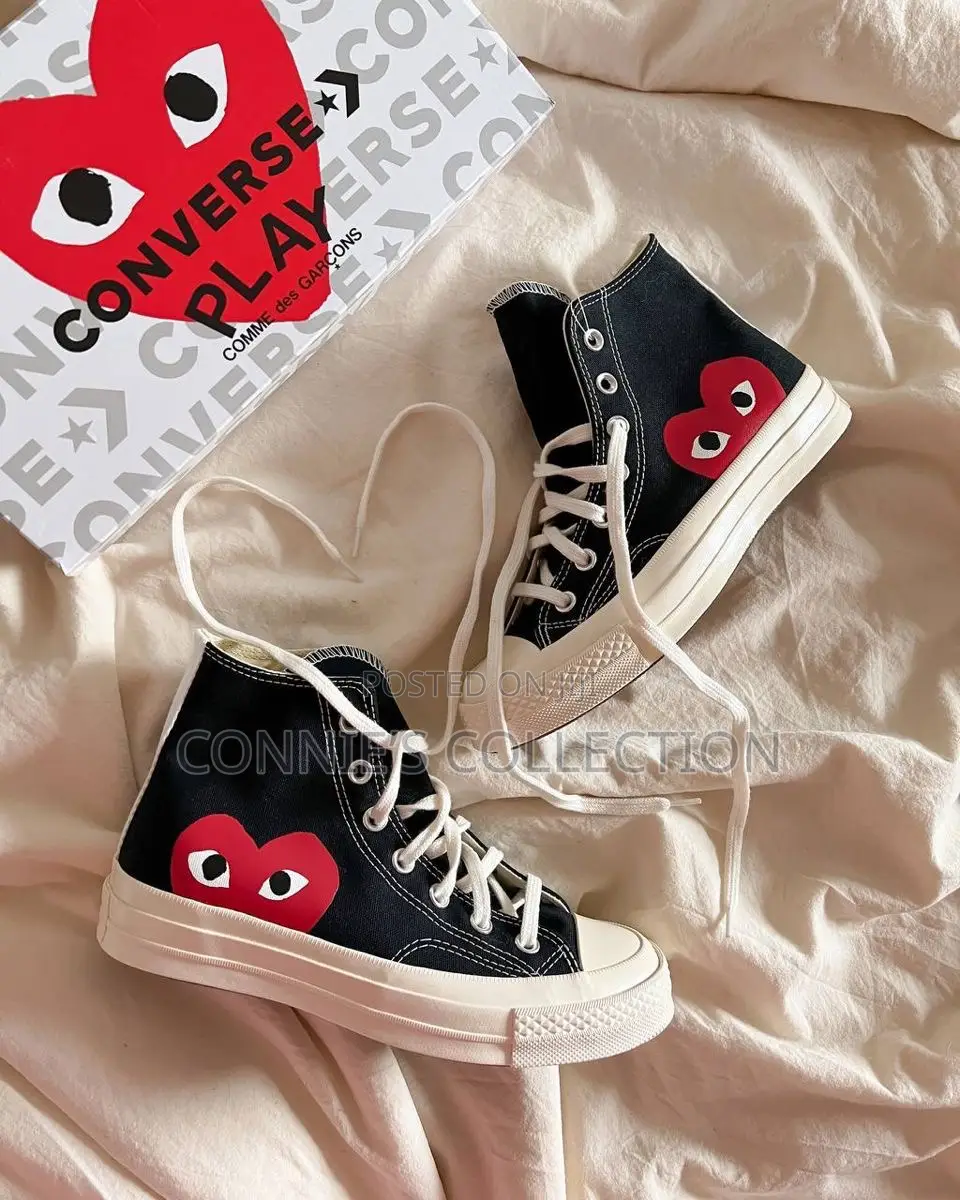 Black Converse X Comme Des Garçons Play Chuck 70 High-Top