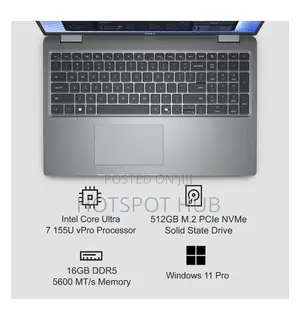New Laptop Dell Precision 3580 16GB Intel Core Ultra 7 SSD 512GB