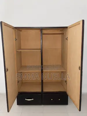 2-door Wardrobe + 11⁄2 Bed + Large Mirror For Sale