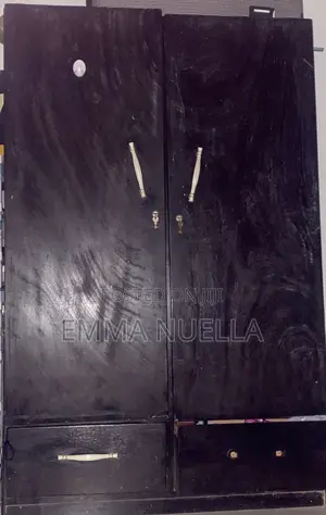 2-door Wardrobe + 11⁄2 Bed + Large Mirror For Sale