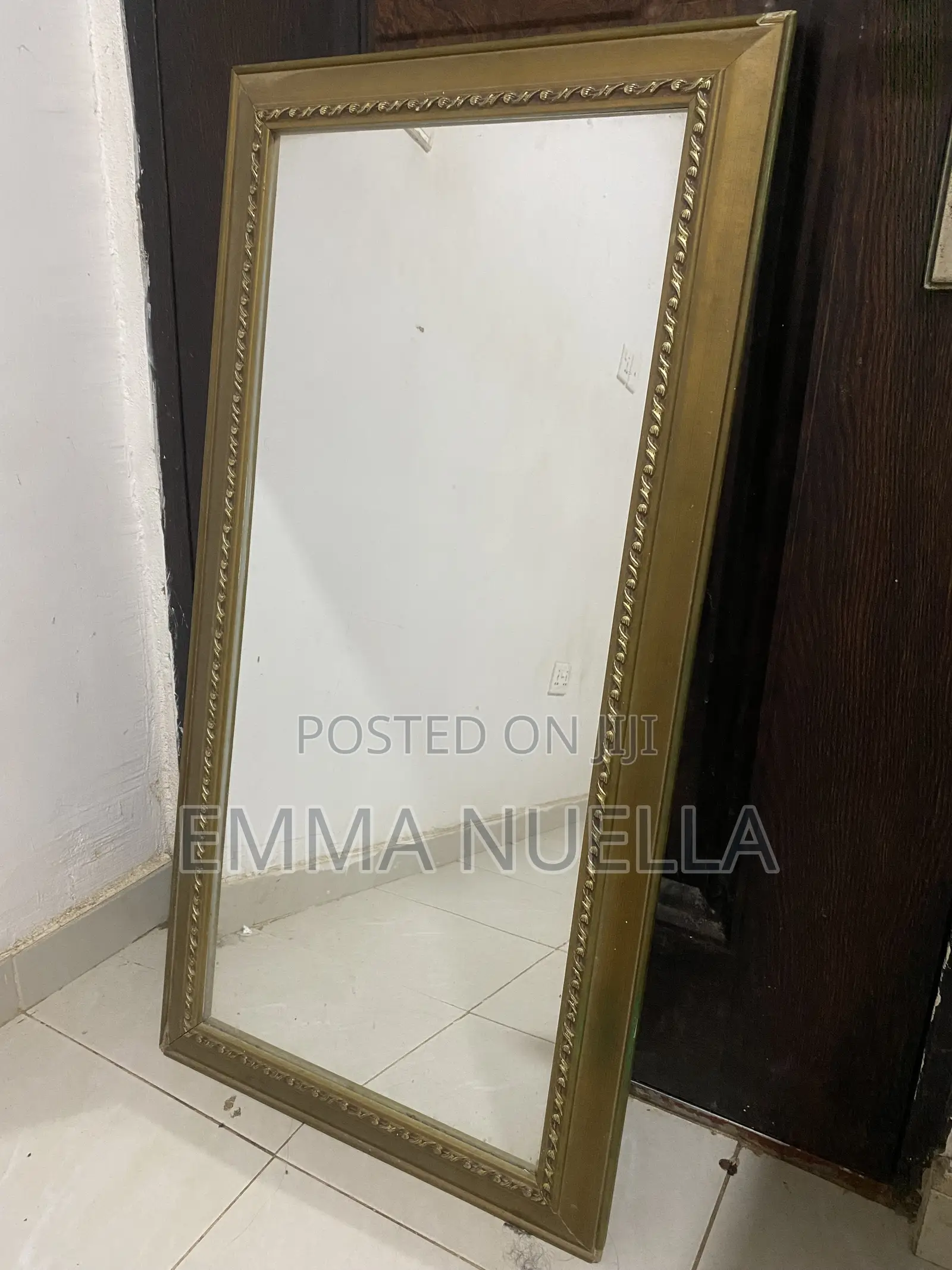 2-door Wardrobe + 11⁄2 Bed + Large Mirror For Sale
