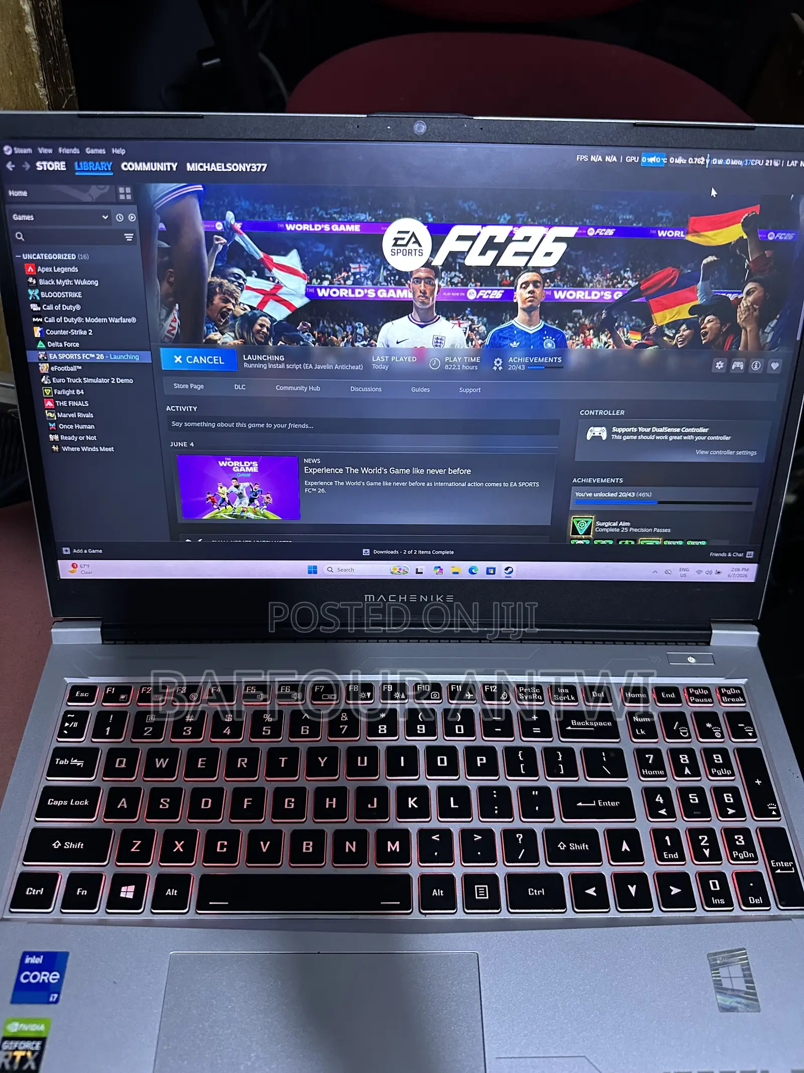 Laptop Monster 16GB Intel Core i7 SSHD+SSD 512GB