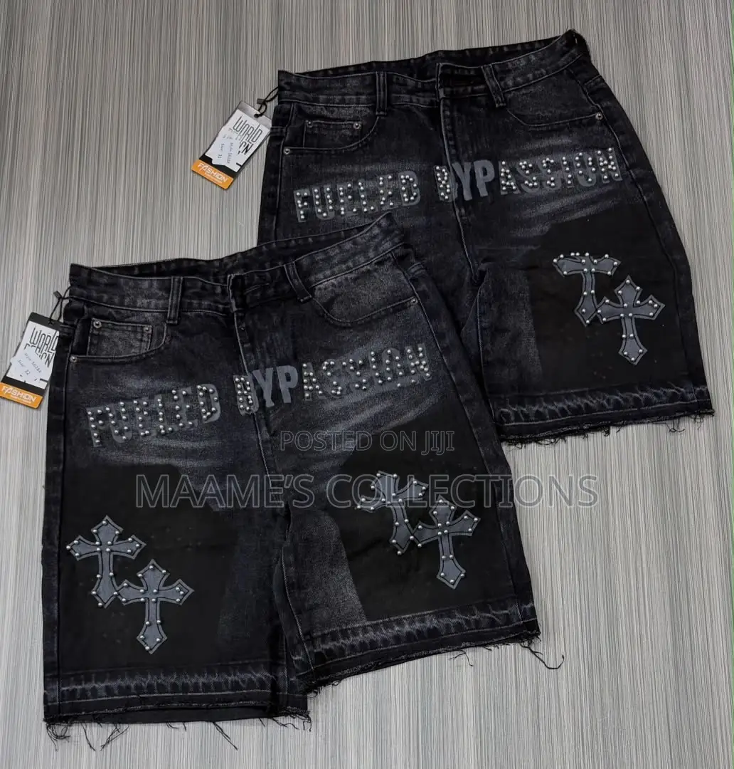 Light-Wash Denim Shorts