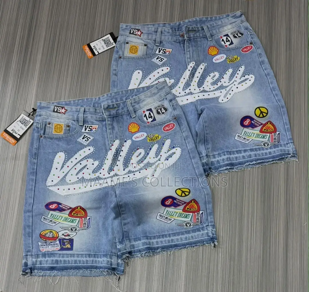 Light-Wash Denim Shorts