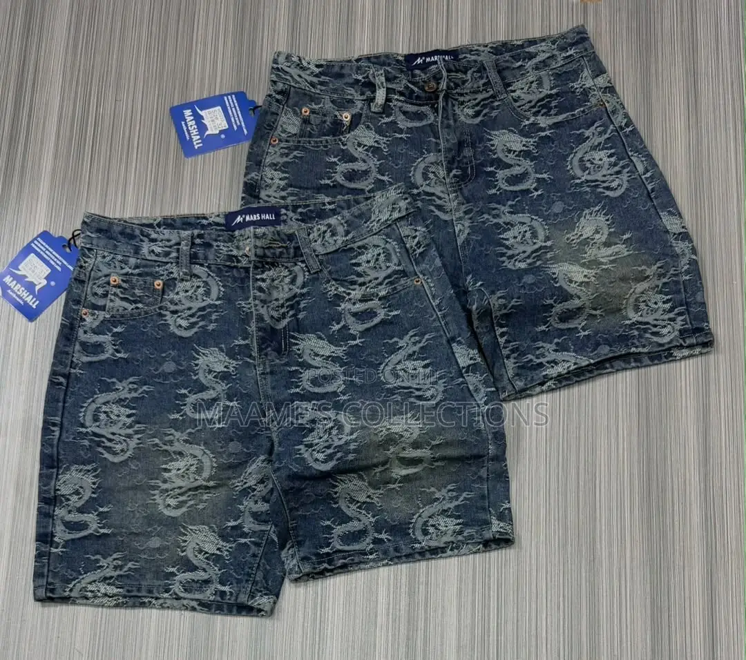 Light-Wash Denim Shorts