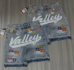 Light-Wash Denim Shorts