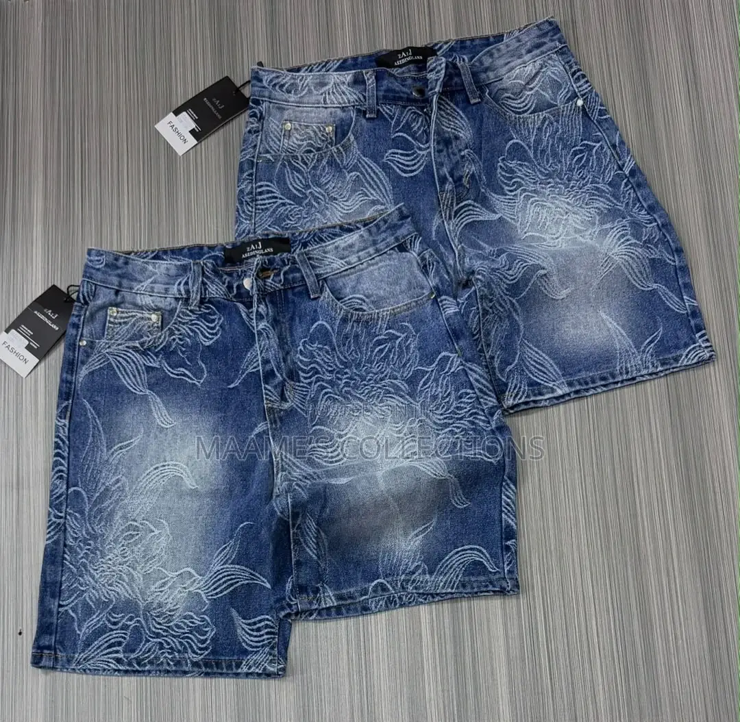 Light-Wash Denim Shorts