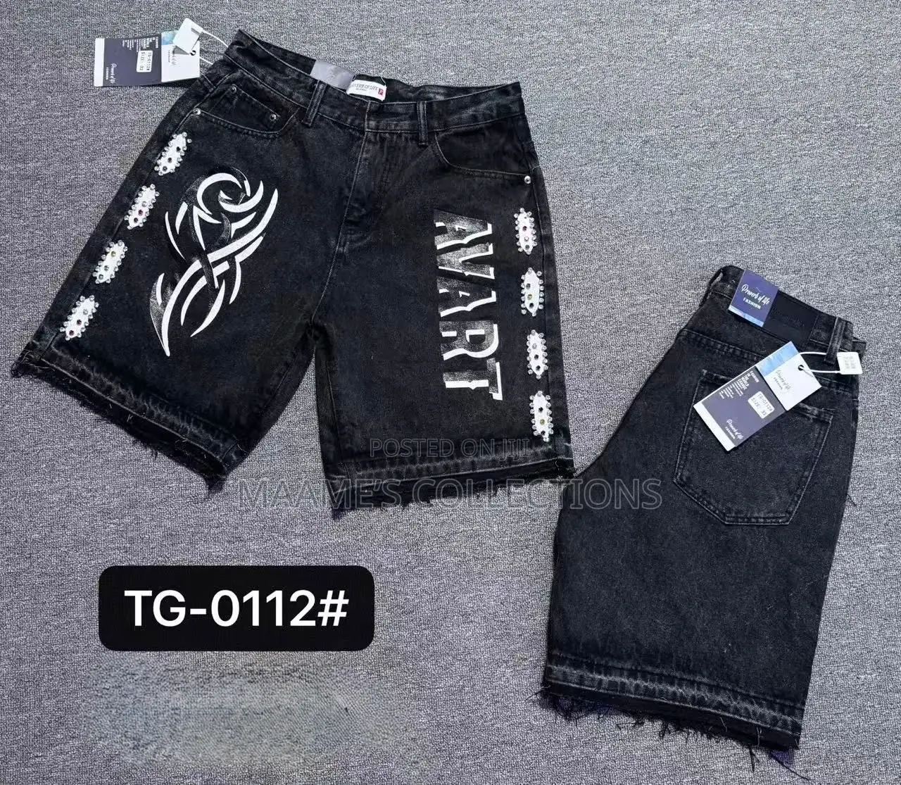 Light-Wash Denim Shorts