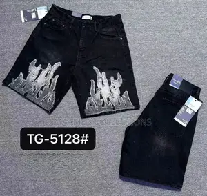 Light-Wash Denim Shorts