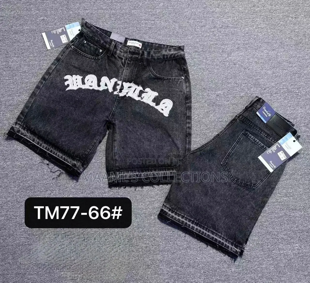 Light-Wash Denim Shorts