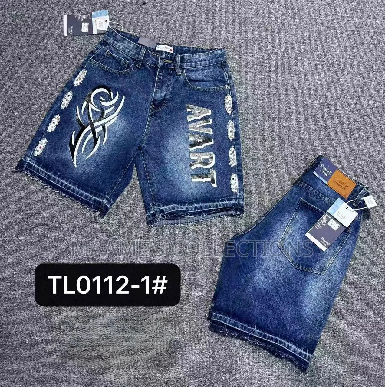 Light-Wash Denim Shorts