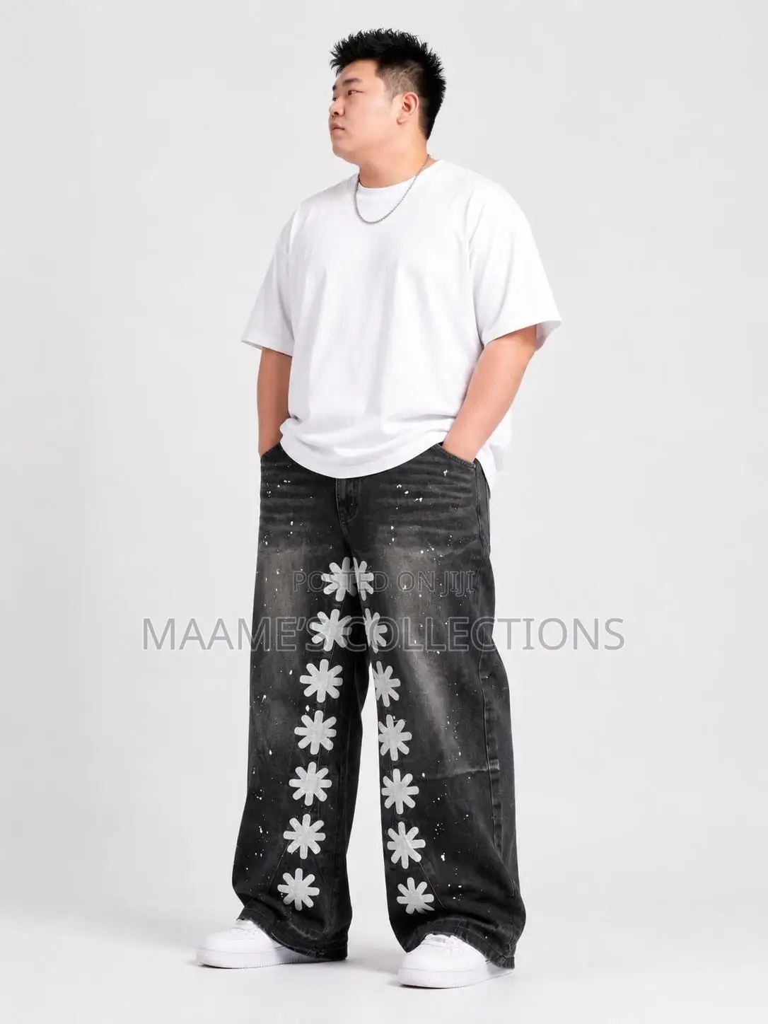 Men’S Light Wash Baggy Jeans