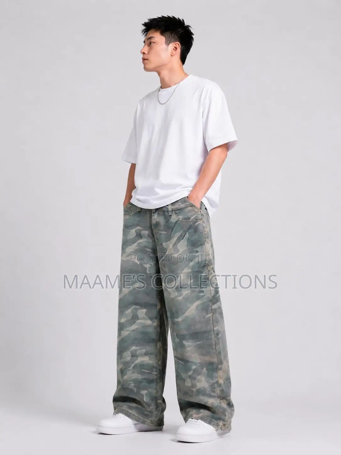 Men’S Light Wash Baggy Jeans