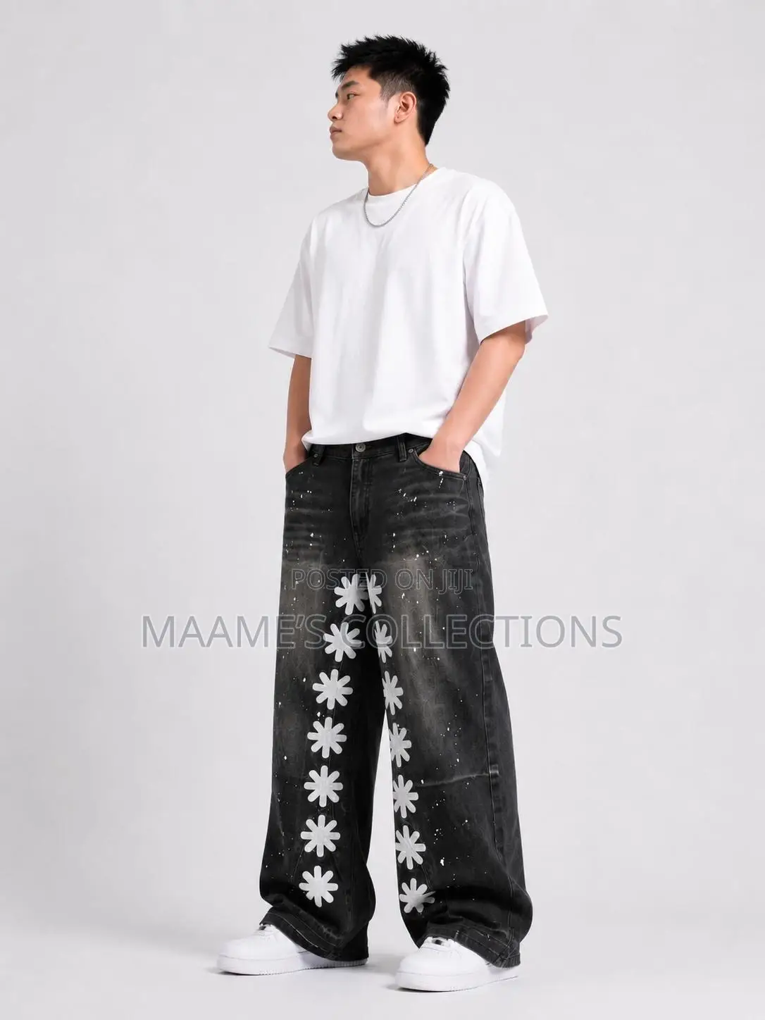 Men’S Light Wash Baggy Jeans