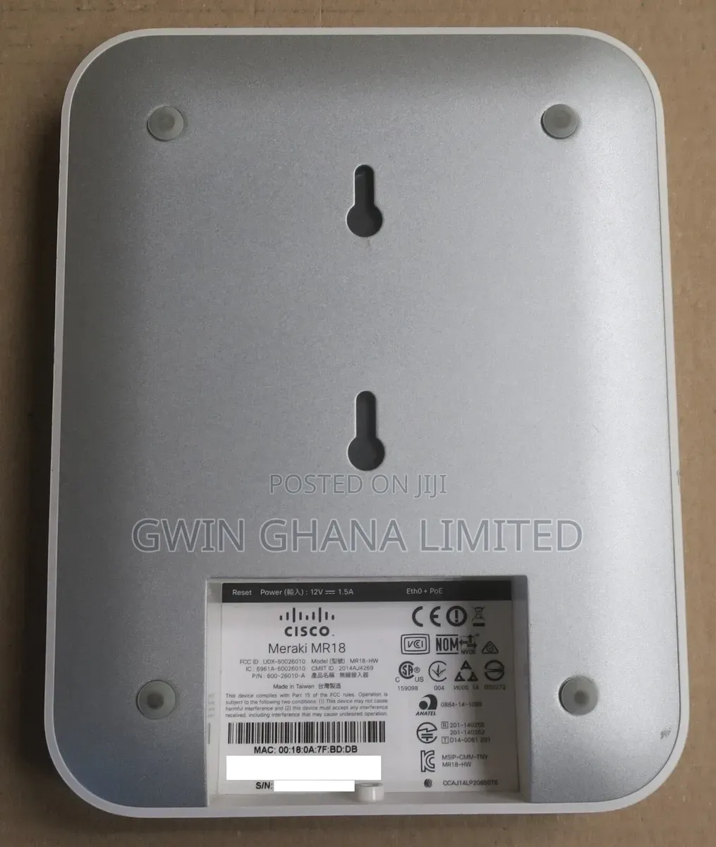Cisco Meraki Mr18 Dual-Band 2x2