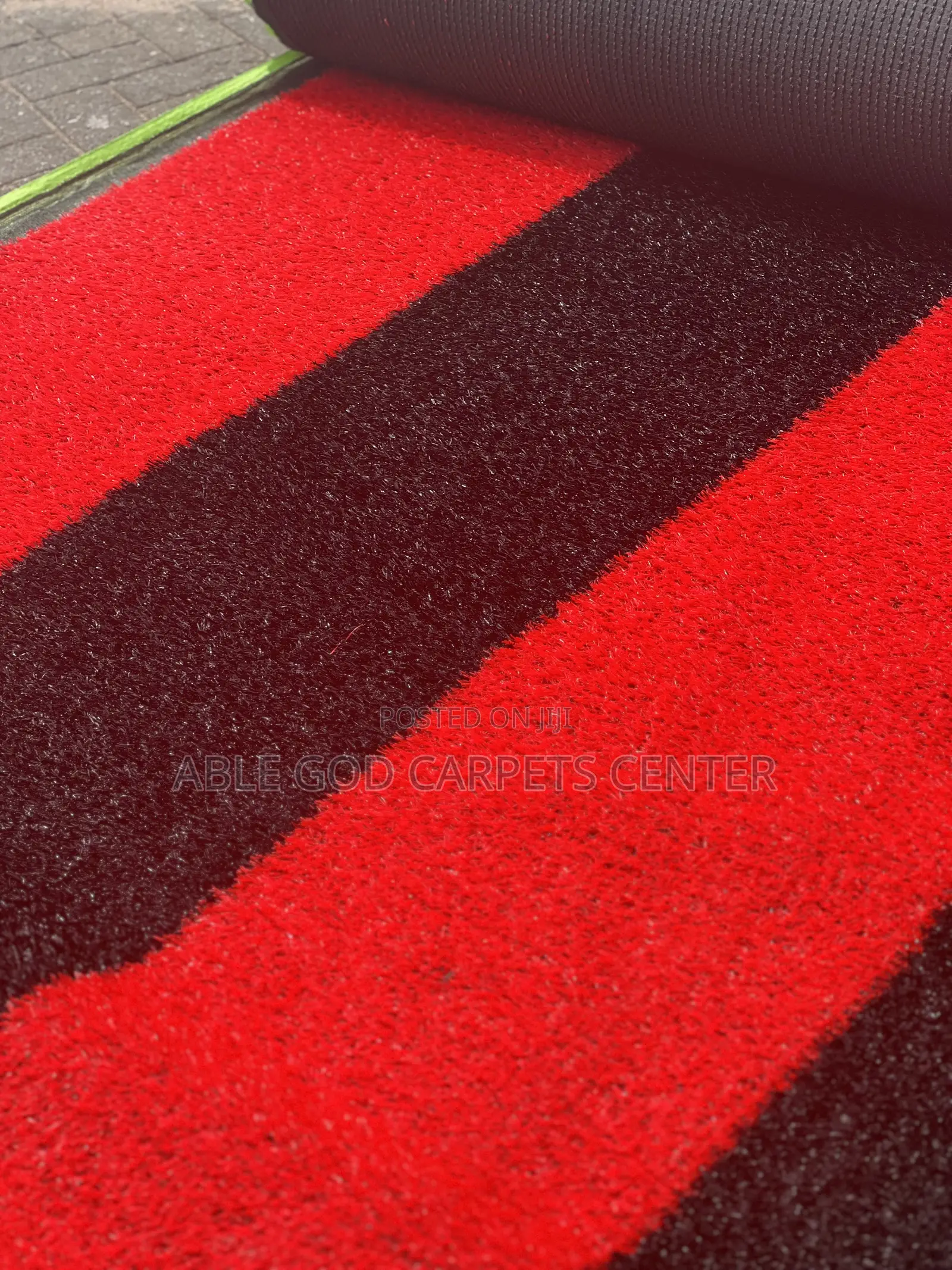 Two Colors Red and Black Artificial Grass Carpets