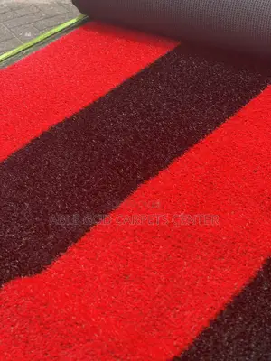 Two Colors Red and Black Artificial Grass Carpets