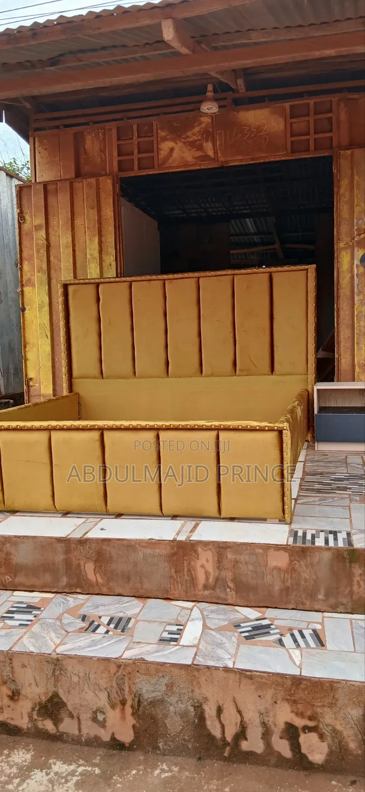 Gold Queen Size Bed