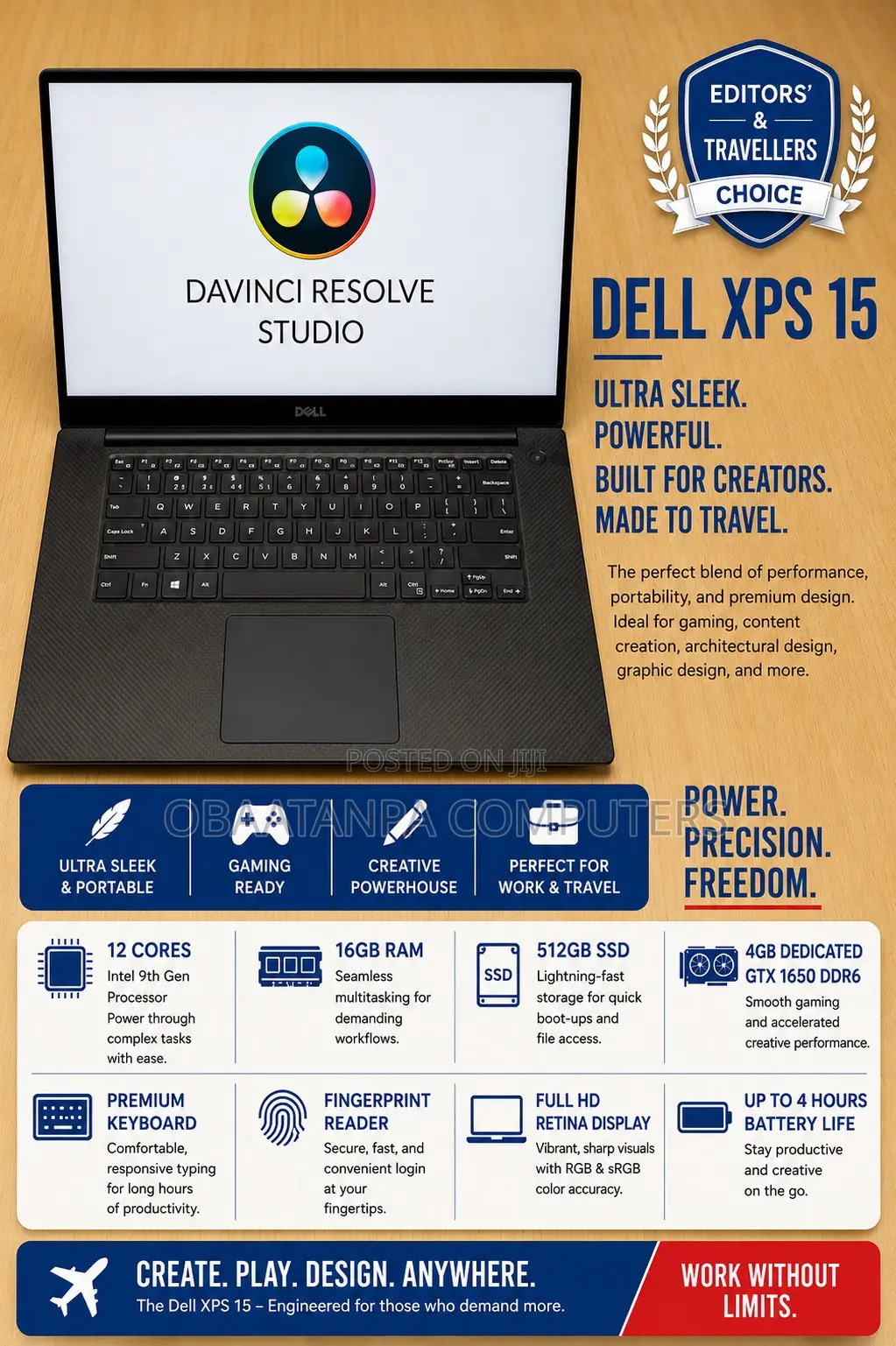 Laptop Dell XPS 15 16GB Intel Core i7 SSD 1T