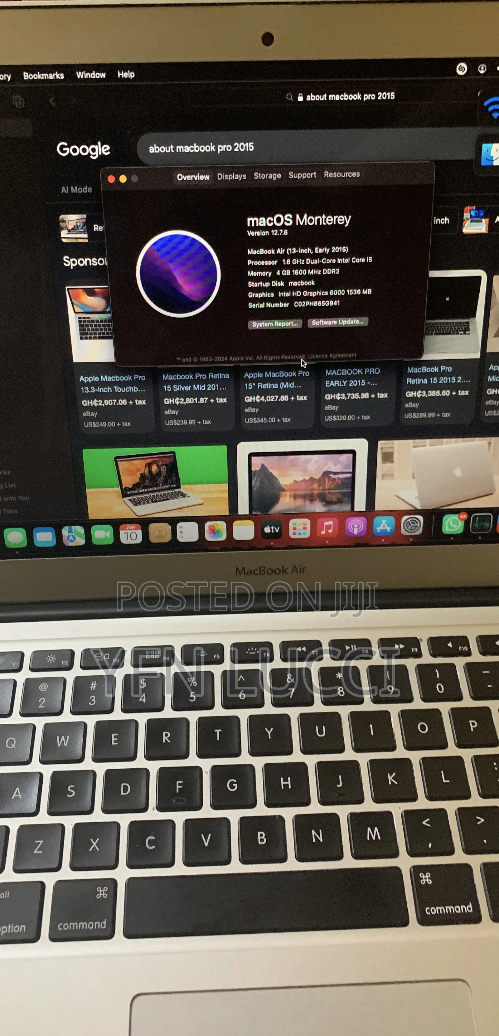 Laptop Apple MacBook 2016 4GB Intel Core i5 HDD 256GB
