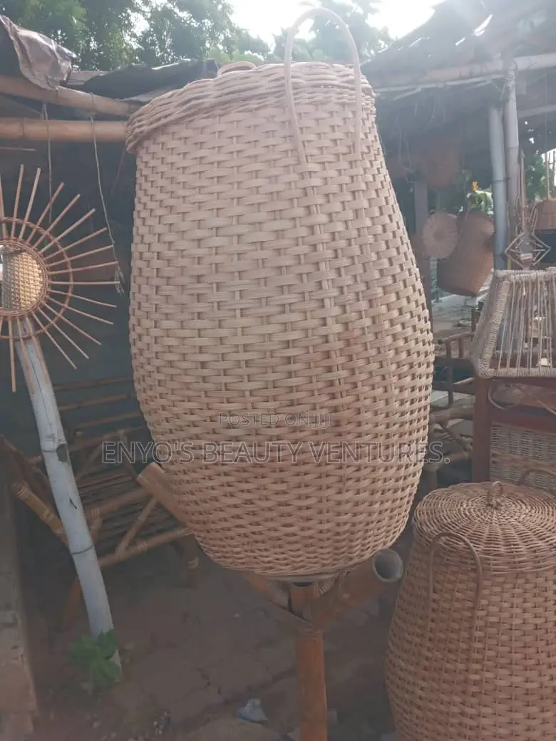 Cane Laundry Basket.