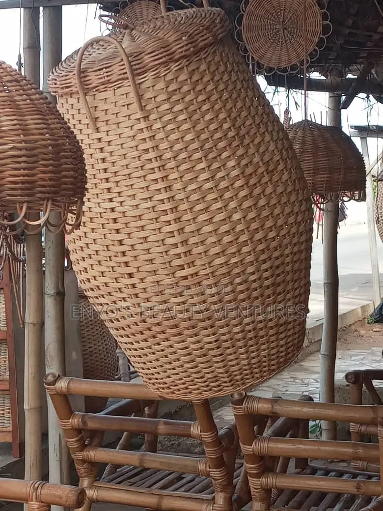 Cane Laundry Basket.