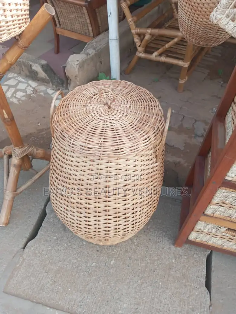 Cane Laundry Basket.