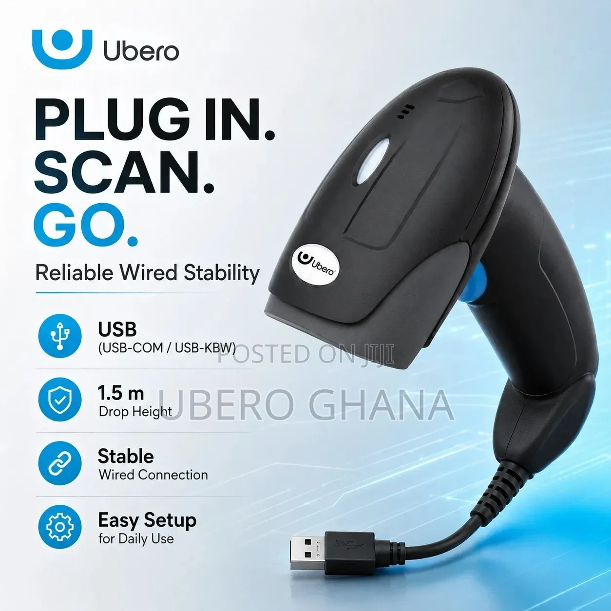 Ubero S1 2d Wired Barcode Scanner