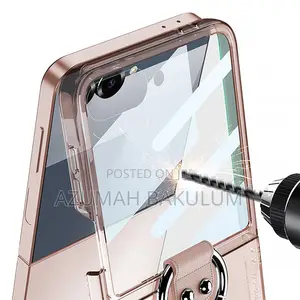 Samsung Galaxy Z Flip 7 Transparent Case With Ring Holder