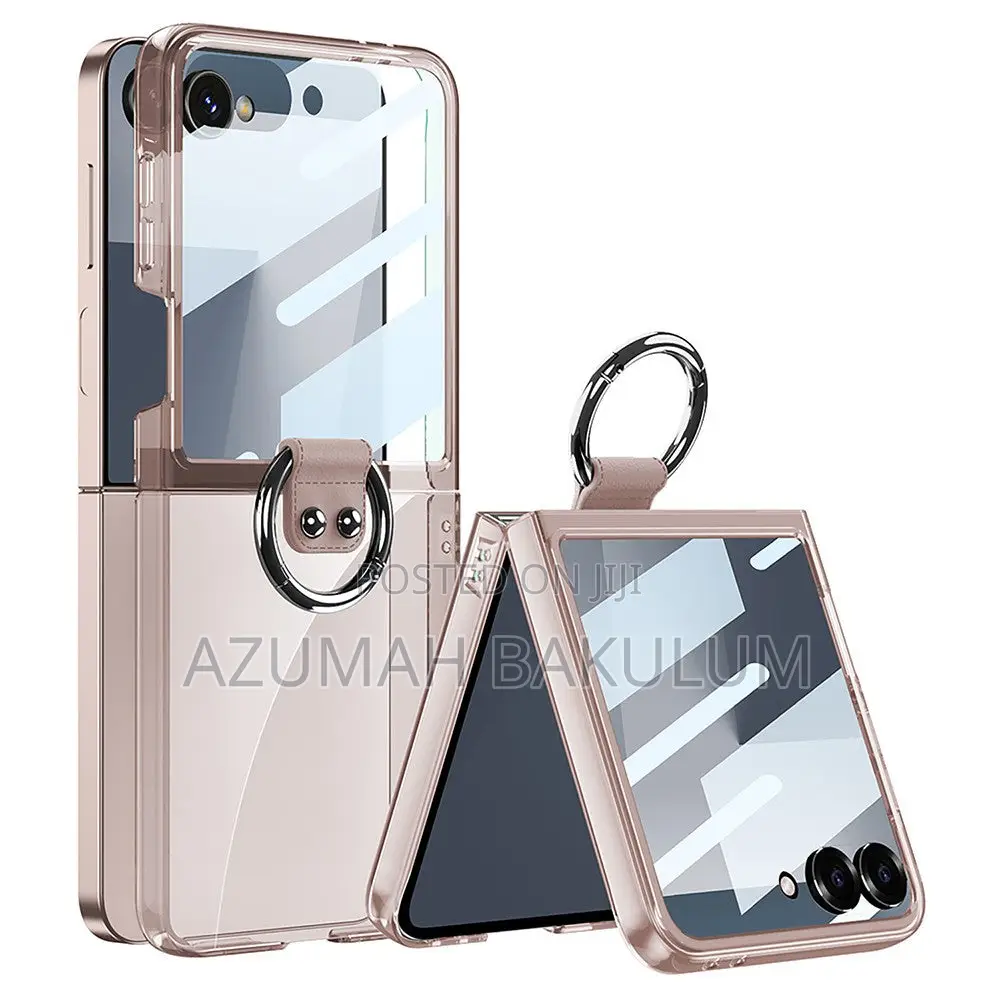 Samsung Galaxy Z Flip 7 Transparent Case With Ring Holder