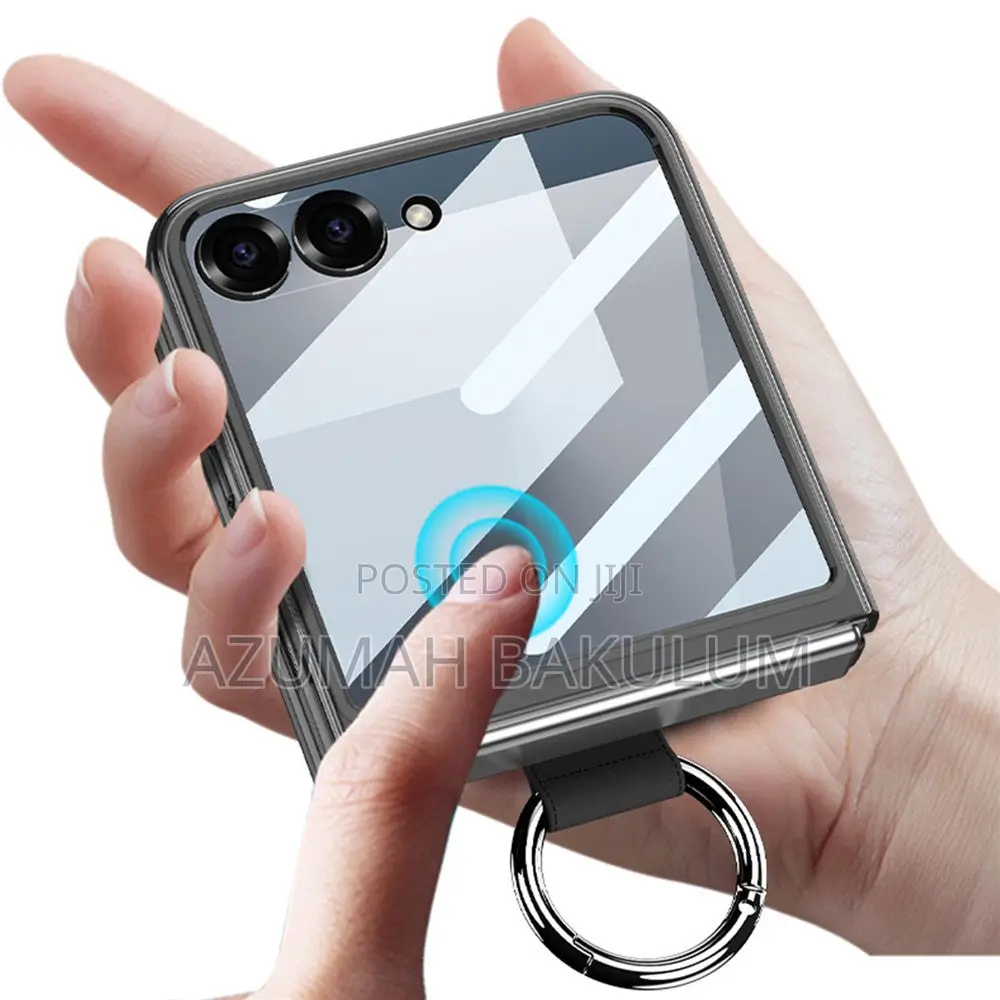 Samsung Galaxy Z Flip 7 Transparent Case With Ring Holder
