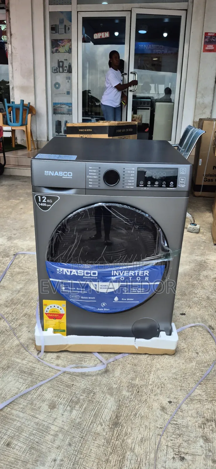 Nasco Inverter Motor Washing Machine Front Load With Touch Screen