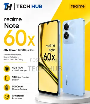 New Realme Note 60x 128 GB Black